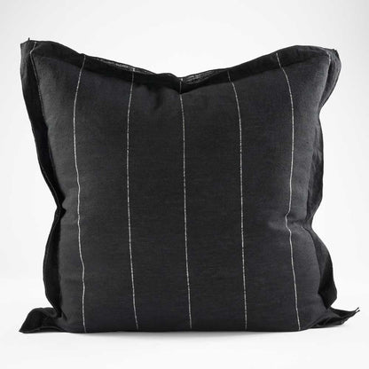 Carter Linen Cushion - Black w&