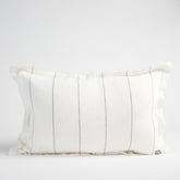 Carter Linen Cushion - Off White w&
