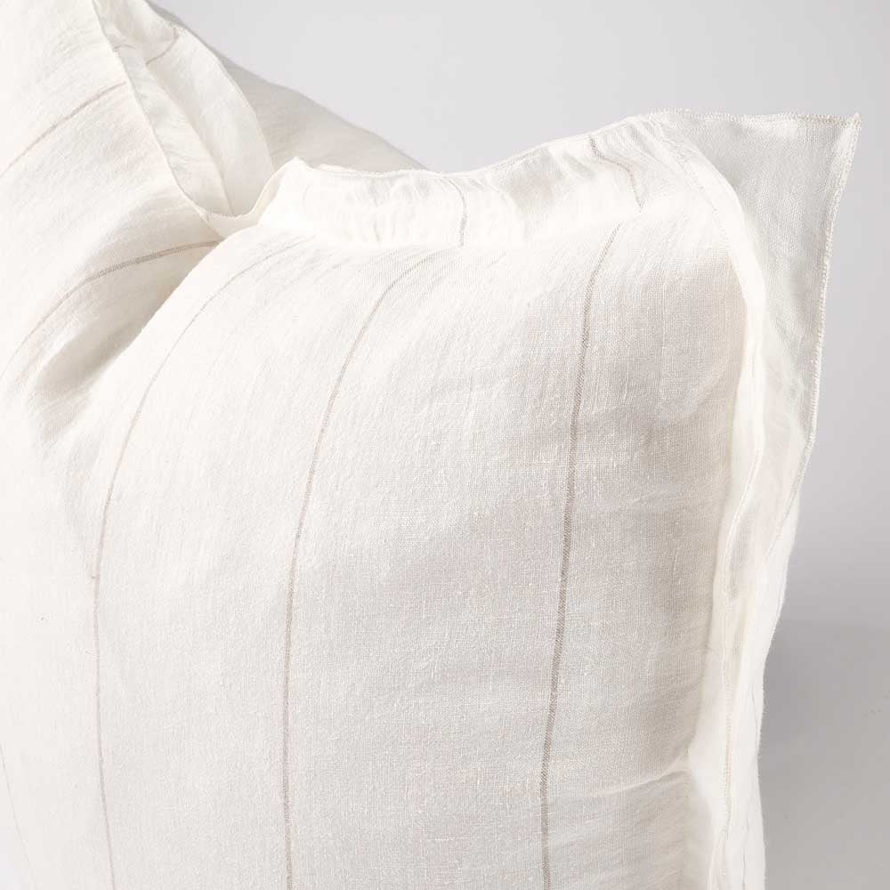 Carter Linen Cushion - White w&