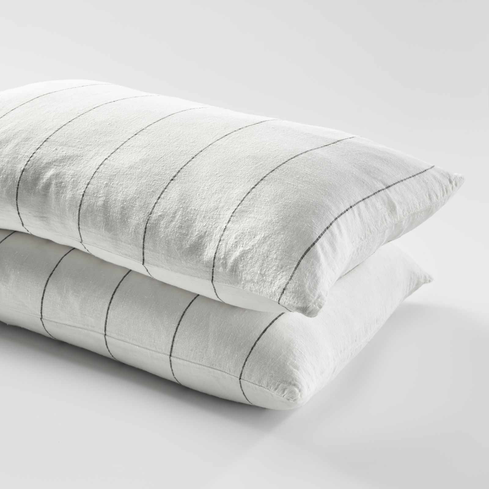Carter Linen Pillowcase Set - White w&