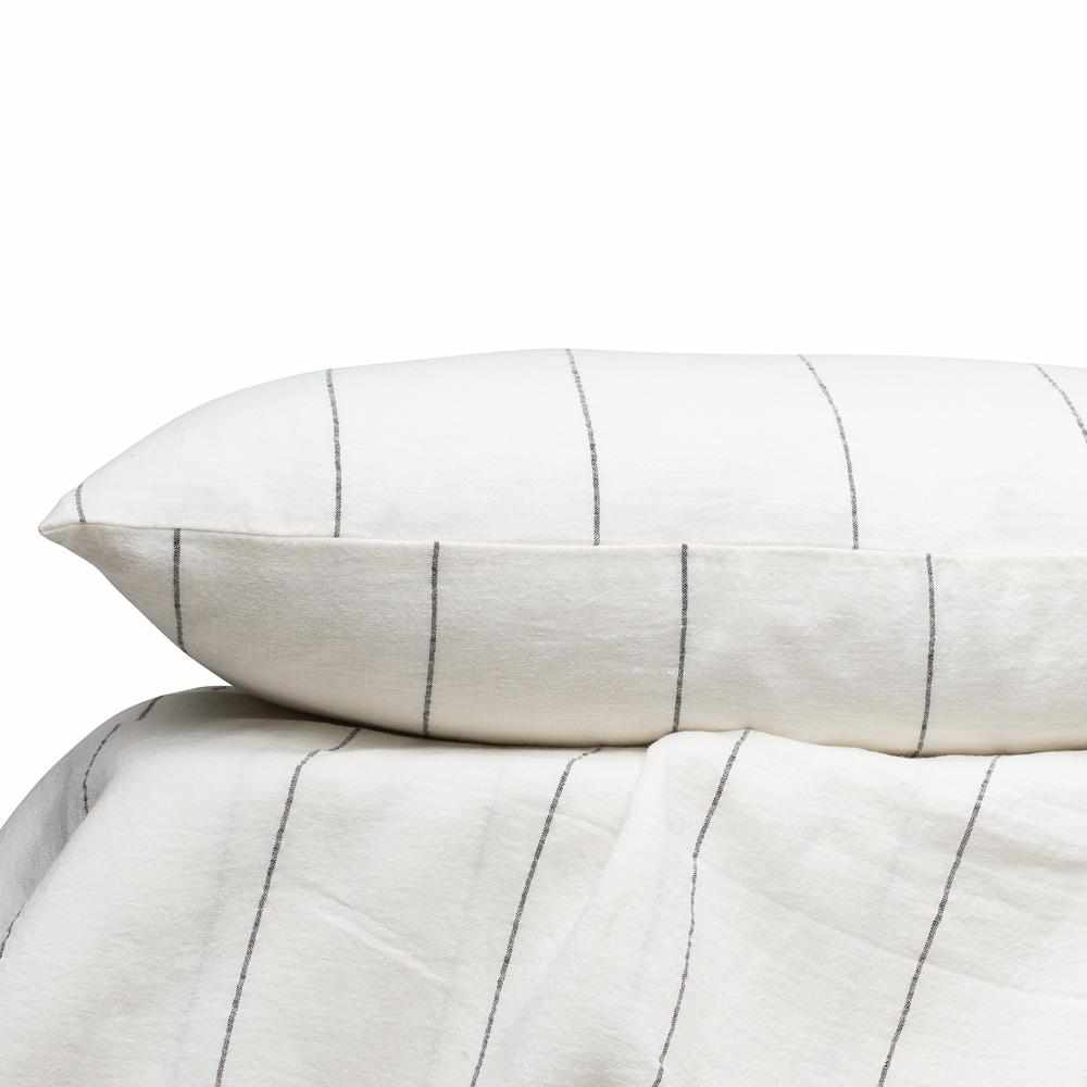 Carter Linen Pillowcase Set - White w&