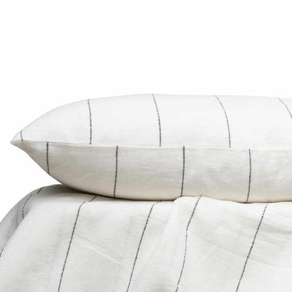 Carter Linen Pillowcase Set - White w&