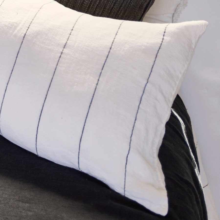 Carter Linen Pillowcase Set - White w&