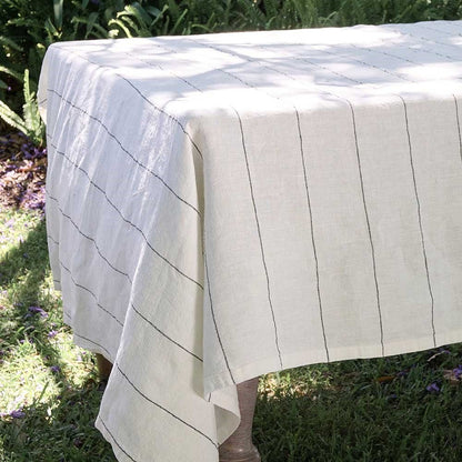 Carter Linen Tablecloth - White w&