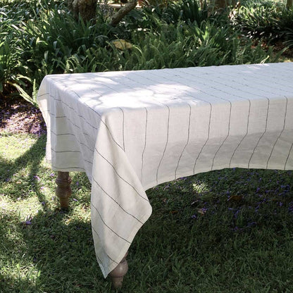 Carter Linen Tablecloth - White w&