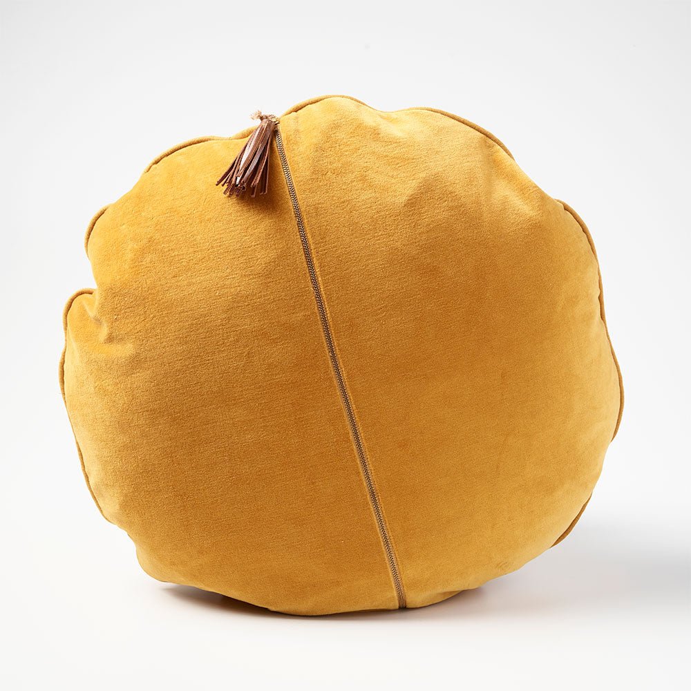 Circlyn Velvet Cushion - Mustard - Eadie Lifestyle