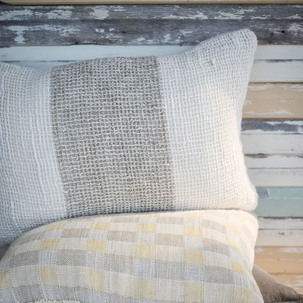 Coco Linen Cushion - Ivory/Natural  - Eadie Lifestyle