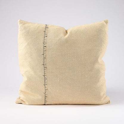 Ella Linen Cushion - Butter/Slate  - Eadie Lifestyle