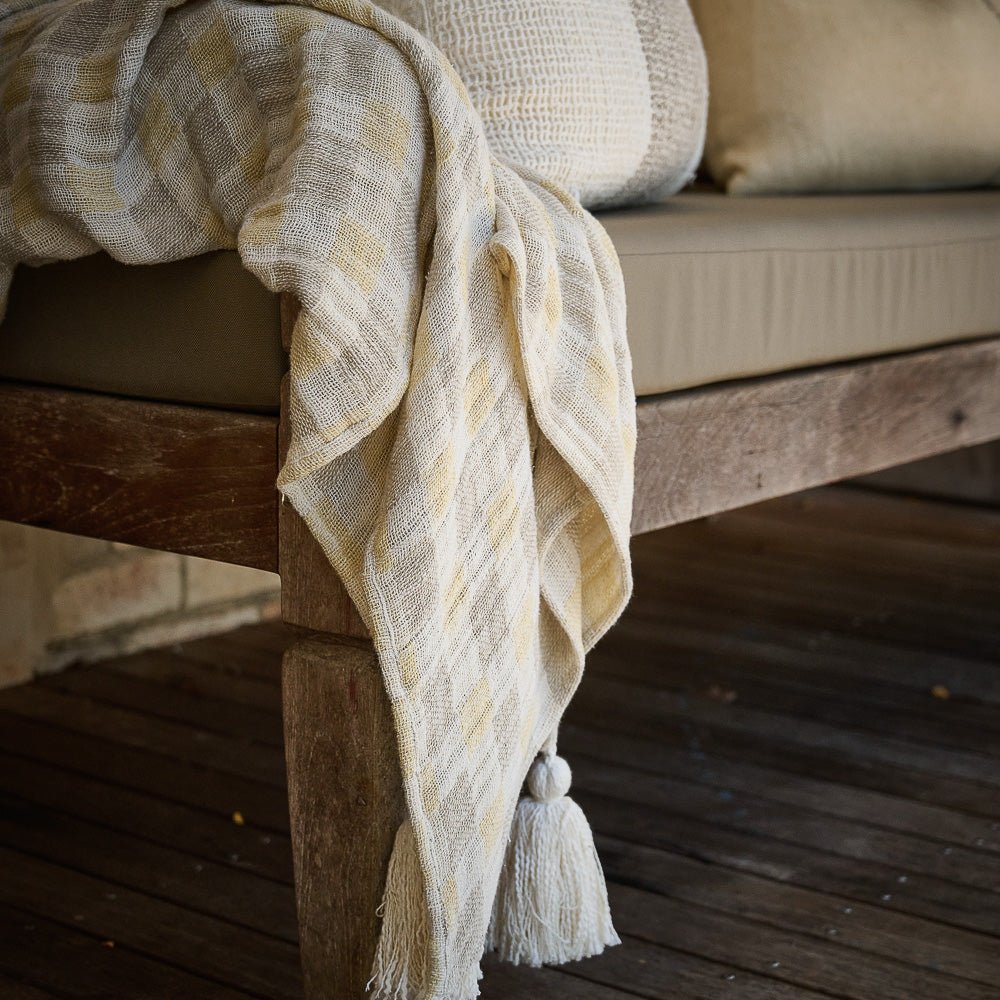 Felice Throw - Butter/Natural/White  - Eadie Lifestyle