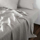 French Linen Flat Sheet - Silver Grey - Eadie Lifestyle