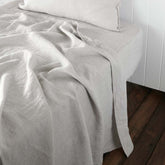French Linen Flat Sheet - Silver Grey - Eadie Lifestyle