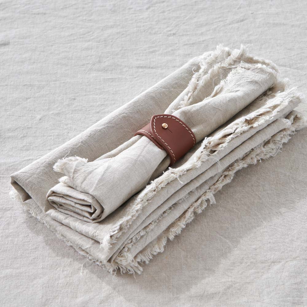 French Linen Napkin (Set of Four) - Natural - Eadie Lifestyle