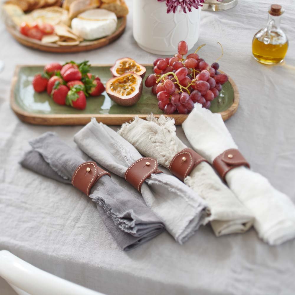 French Linen Napkin (Set of Four) - Natural - Eadie Lifestyle