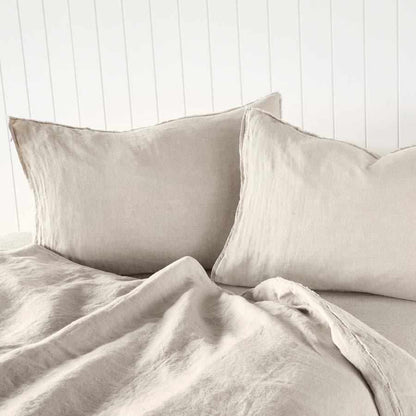 French Linen Pillowcase Set - Natural - Eadie Lifestyle