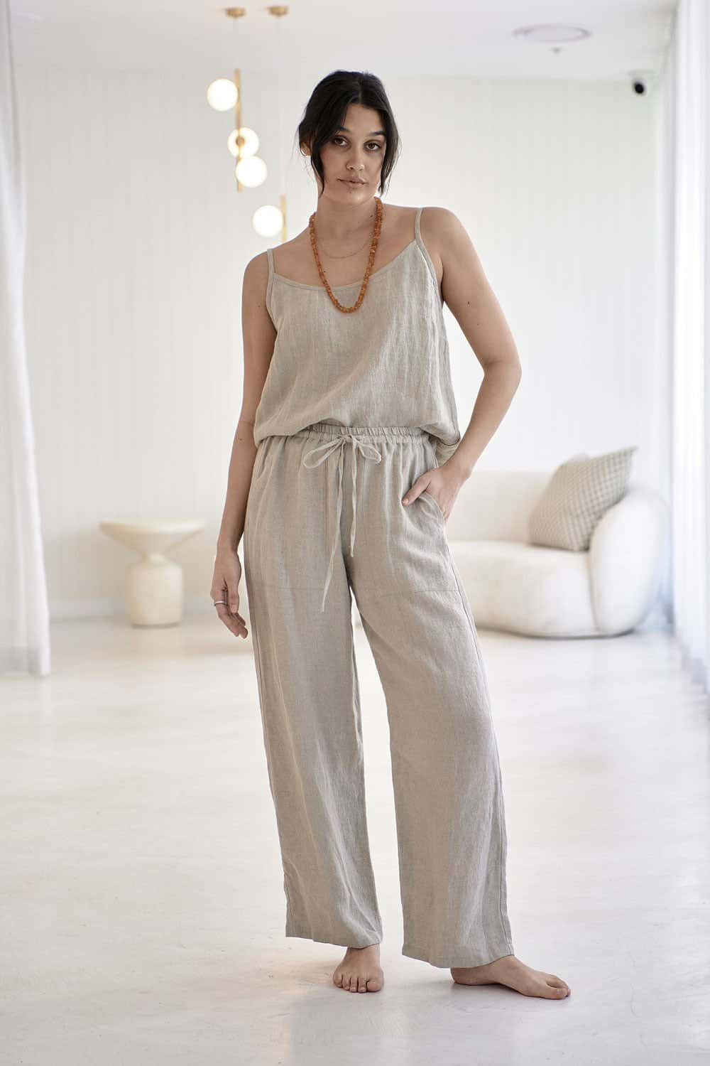 Fundamental Linen Cami - Natural  - Eadie Lifestyle