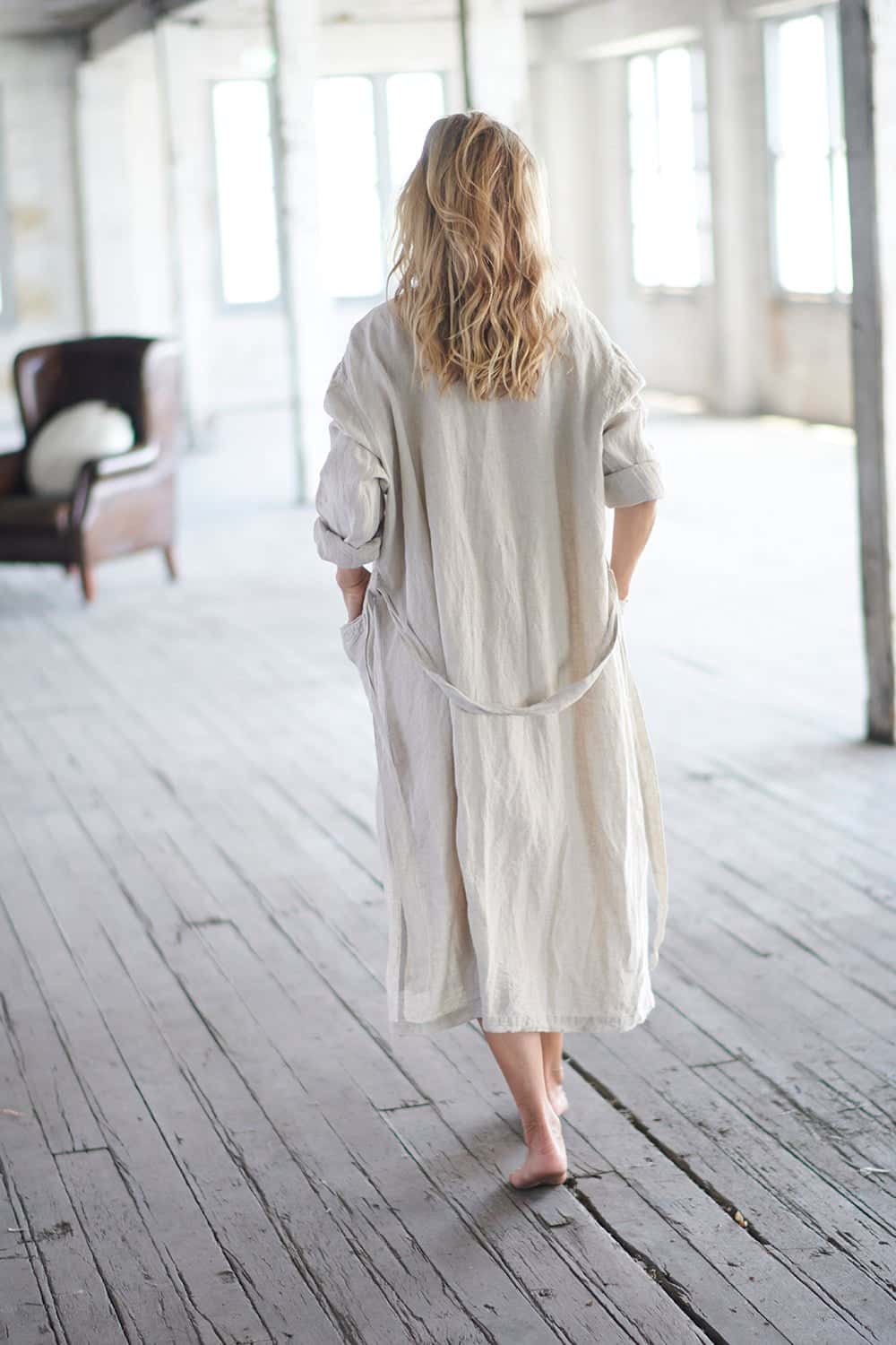 Fundamental Linen Robe - Natural – Eadie Lifestyle