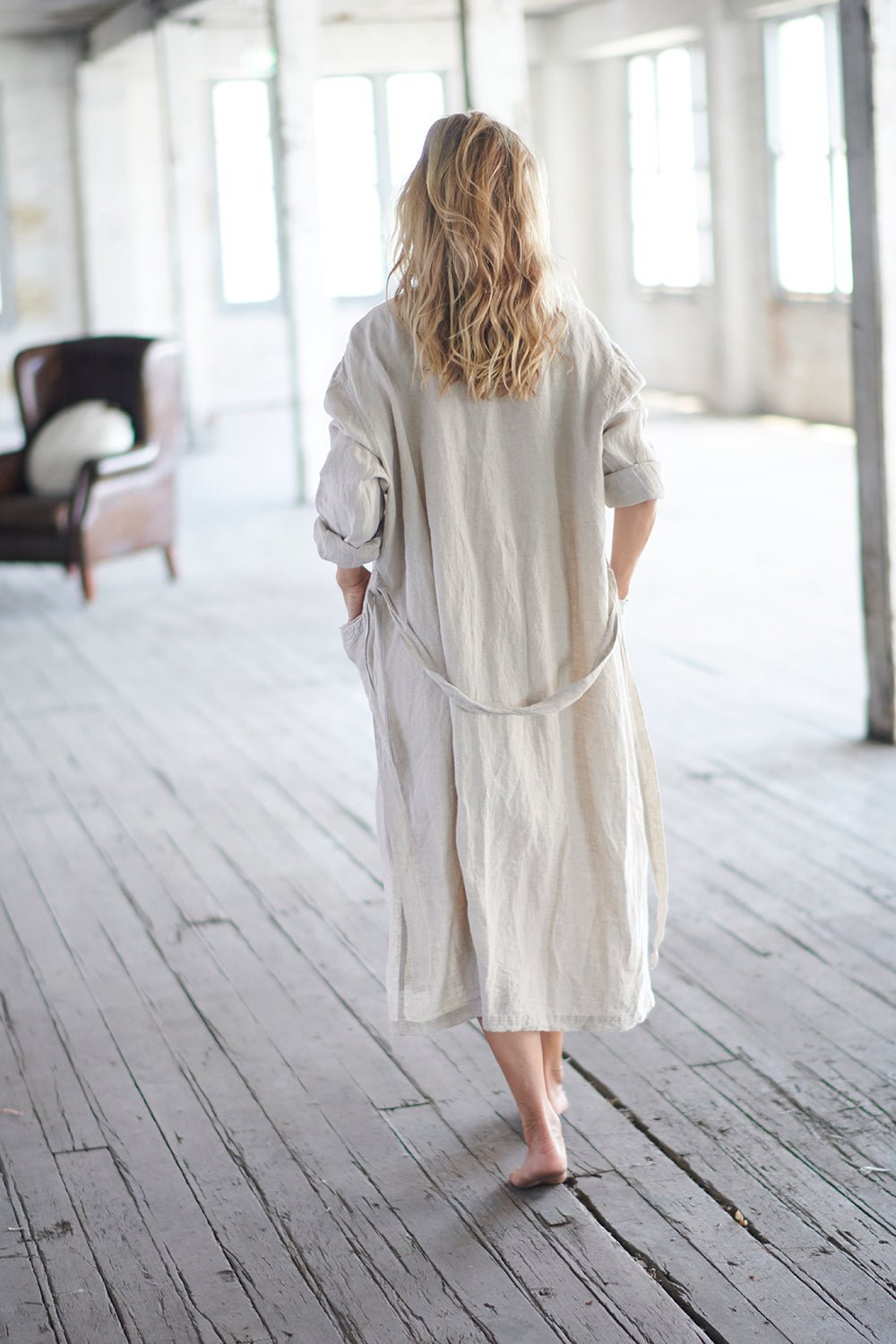 Fundamental Linen Robe - Natural - Eadie Lifestyle