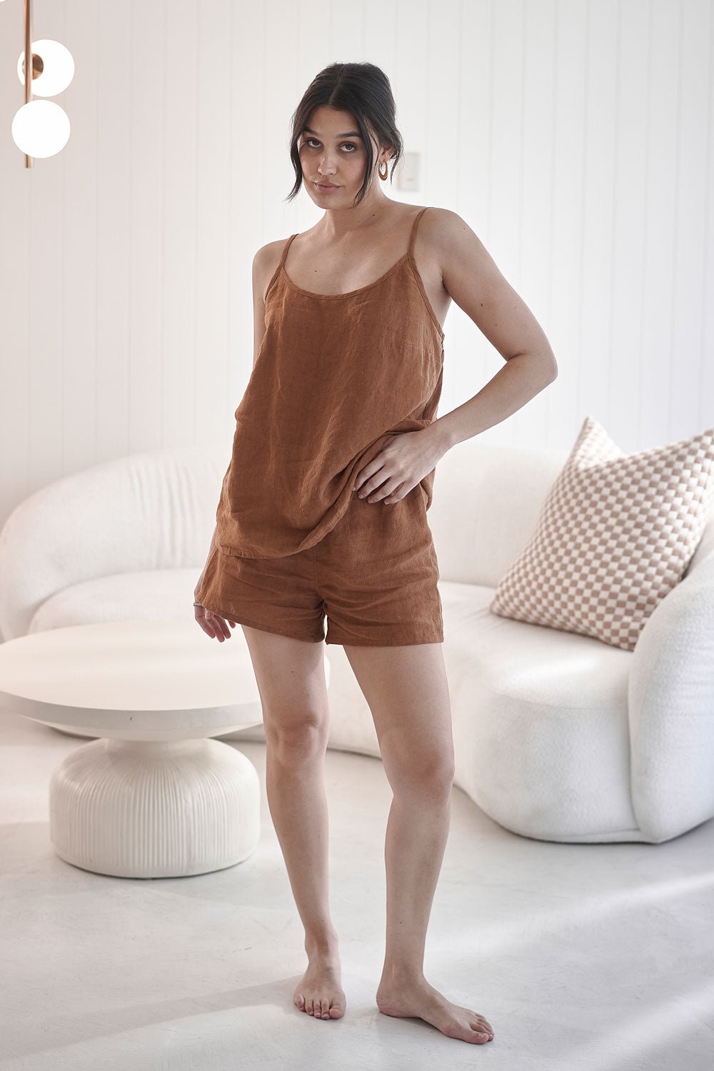 Fundamental Linen Shorts - Nutmeg - Eadie Lifestyle