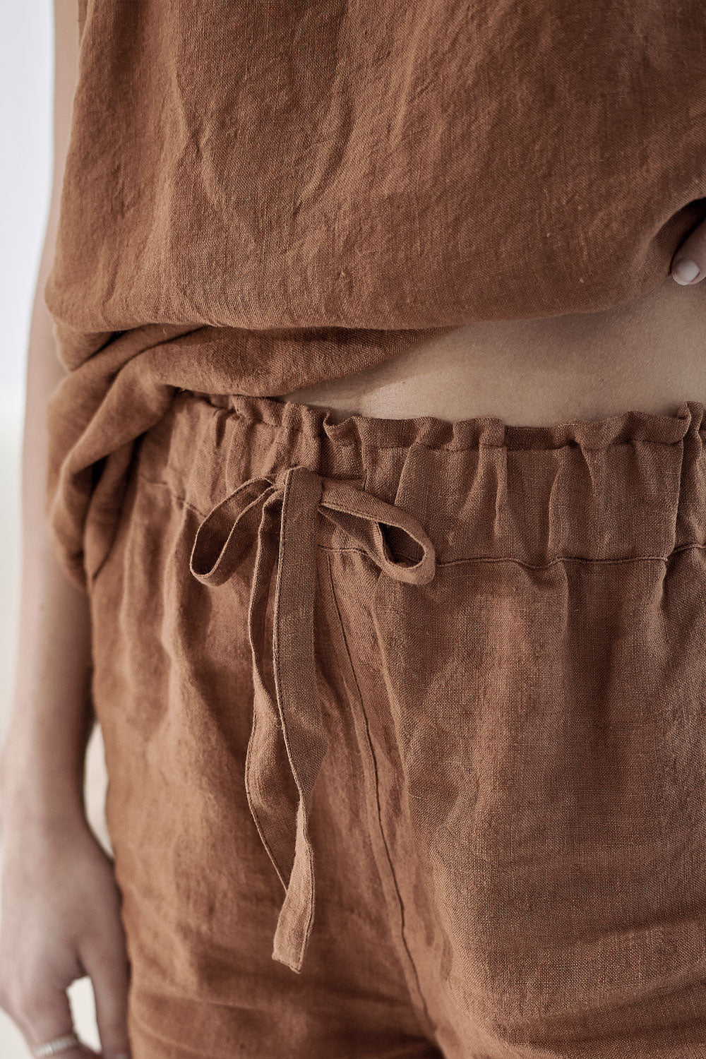 Fundamental Linen Shorts - Nutmeg - Eadie Lifestyle