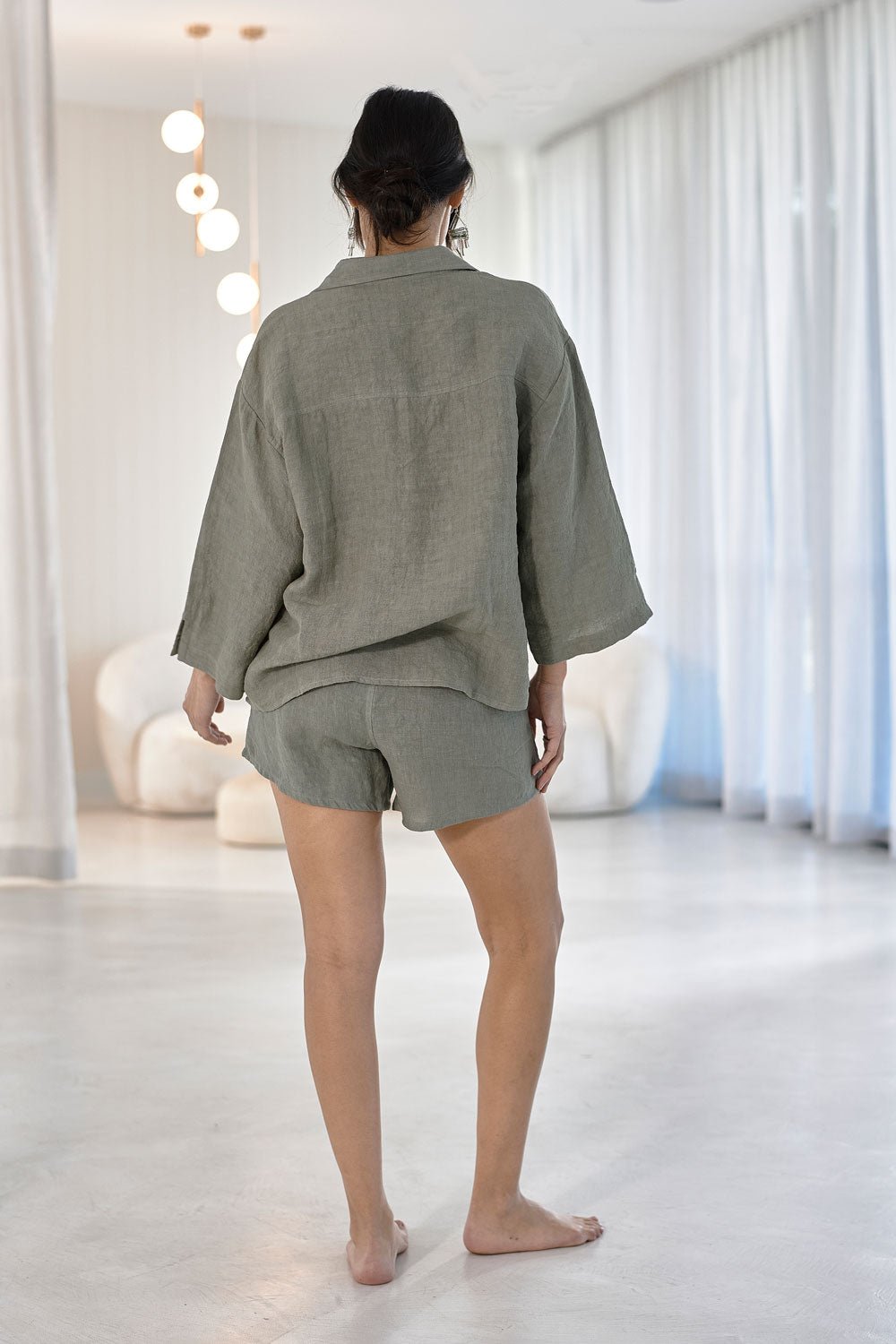 Fundamental Linen Shorts - Pistachio - Eadie Lifestyle