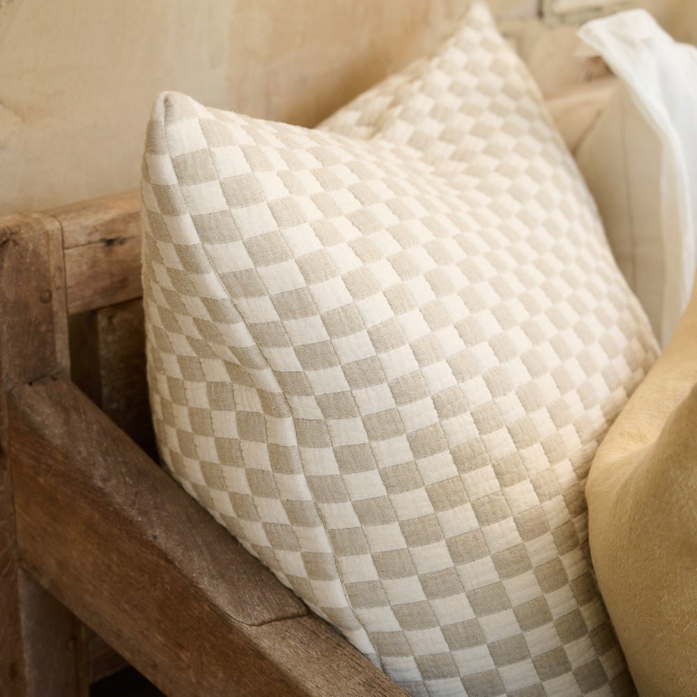 Gambit Cushion - White/Natural - Eadie Lifestyle