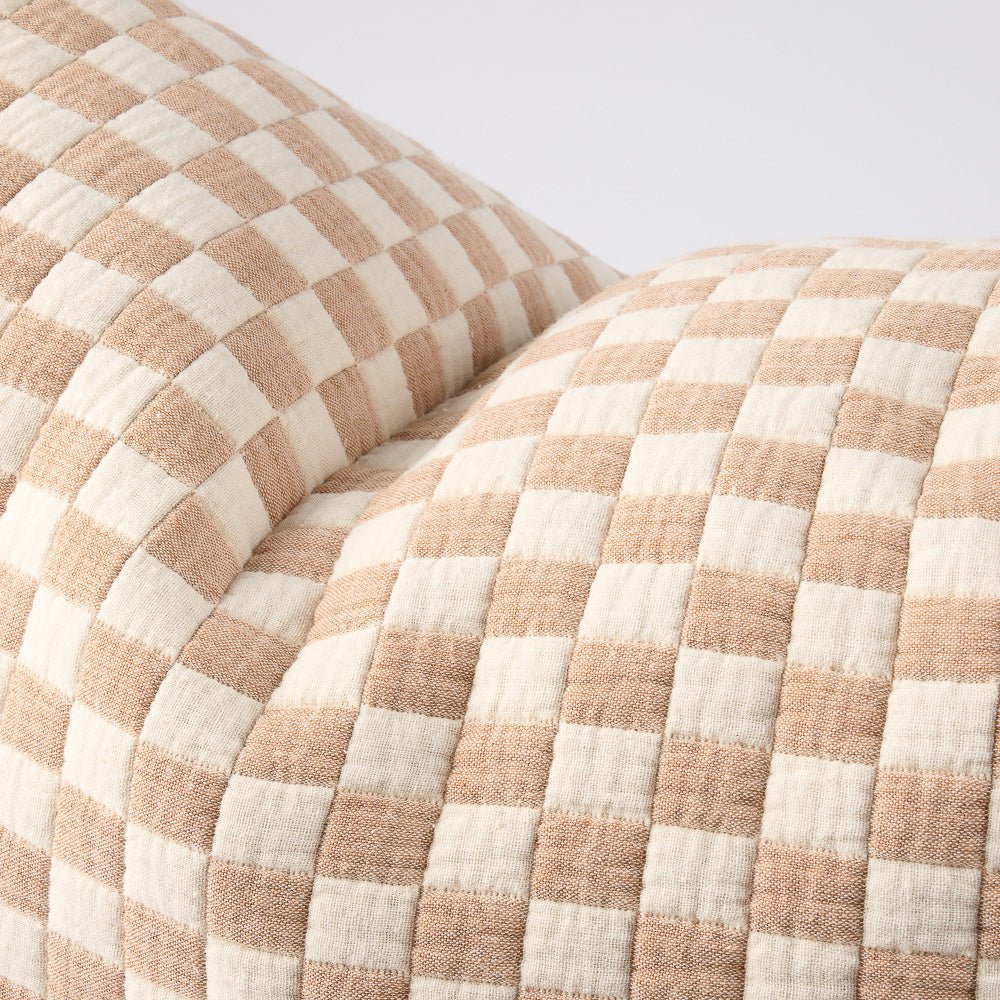 Gambit Cushion - White/Nutmeg - Eadie Lifestyle