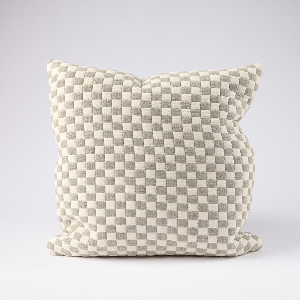 Gambit Cushion - White/Pistachio - Eadie Lifestyle