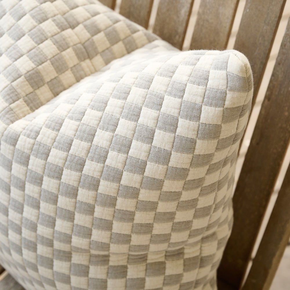 Gambit Cushion - White/Silver - Eadie Lifestyle