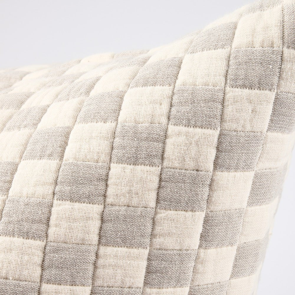 Gambit Cushion - White/Silver - Eadie Lifestyle