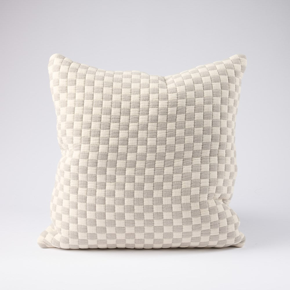 Gambit Cushion - White/Silver - Eadie Lifestyle