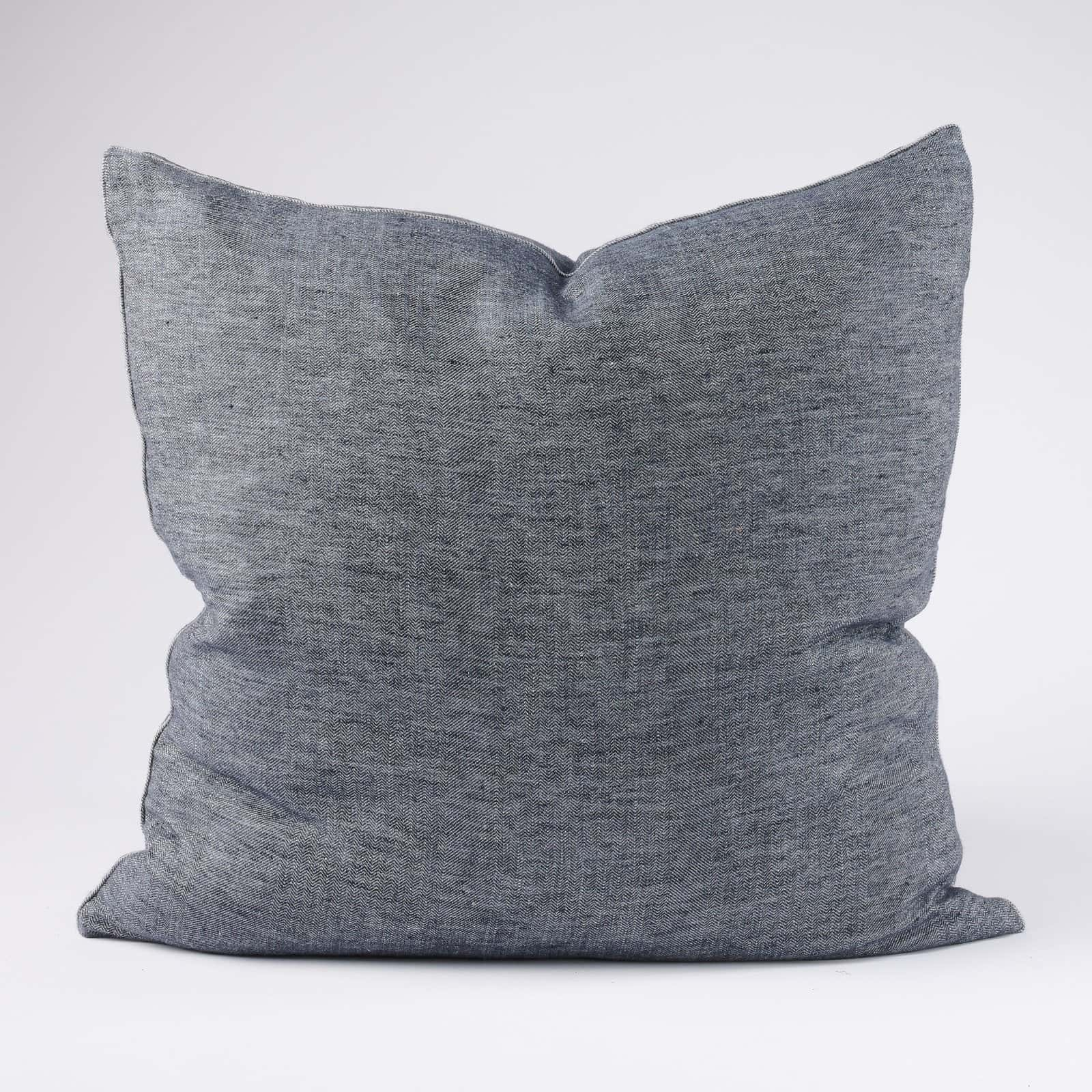 Halcyon Linen Cushion - Ink - Eadie Lifestyle