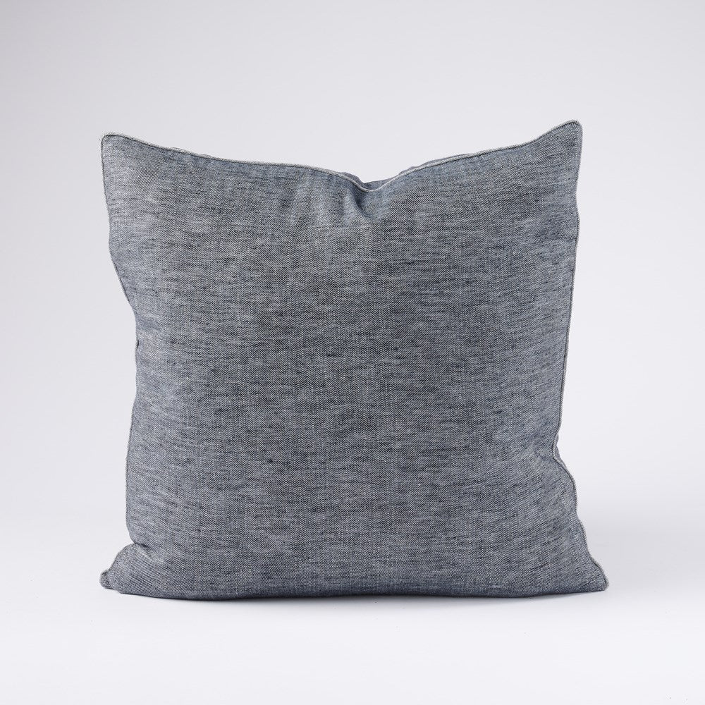 Halcyon Linen Cushion - Ink - Eadie Lifestyle