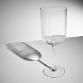 Ivy Ribbed Wine Glass (S4) - Clear - Eadie Lifestyle