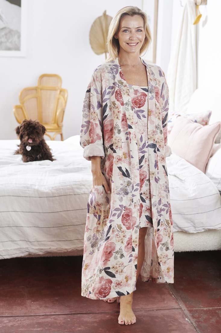 Linen Robe - Posy - Eadie Lifestyle