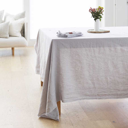 Linen Tablecloth - Silver Grey - Eadie Lifestyle
