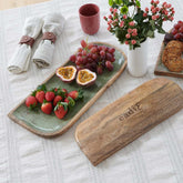 Long Mango Wood Trays - Set of 2 - Eadie Lifestyle