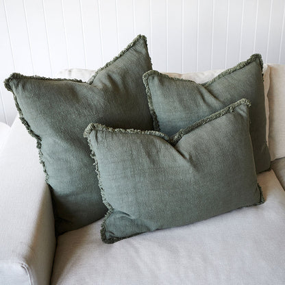 Luca® Boho Linen Cushion - Khaki - Eadie Lifestyle