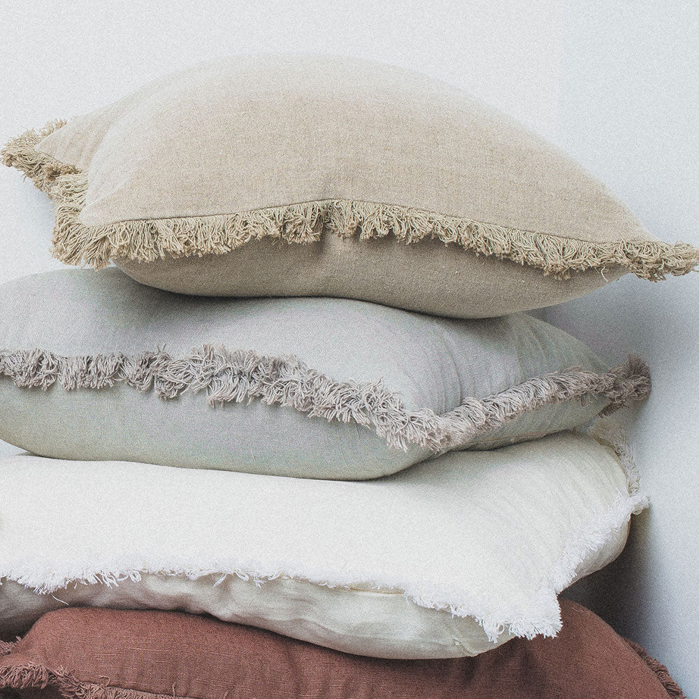 Luca® Boho Linen Cushion - Natural - Eadie Lifestyle