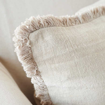 Luca® Boho Linen Cushion - Natural - Eadie Lifestyle