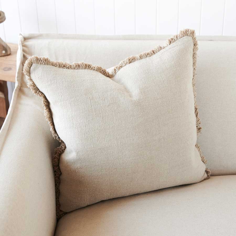 Luca® Boho Linen Cushion - Natural - Eadie Lifestyle