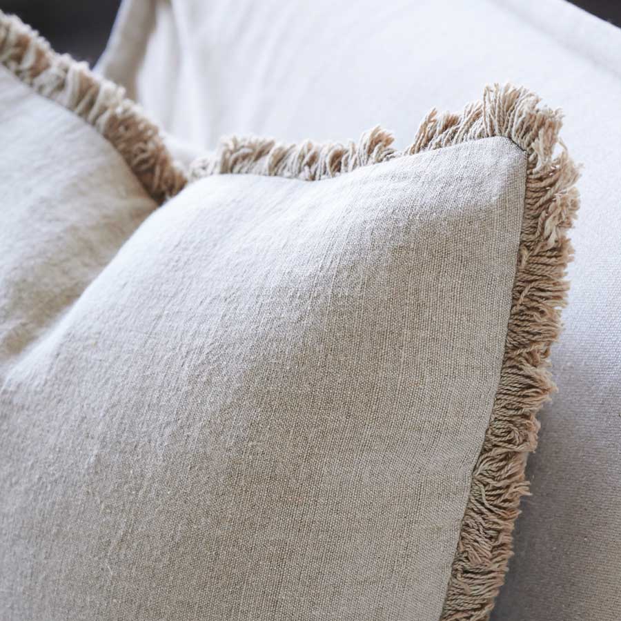 Luca® Boho Linen Cushion - Natural - Eadie Lifestyle