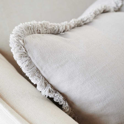 Luca® Boho Linen Cushion - Silver Grey - Eadie Lifestyle