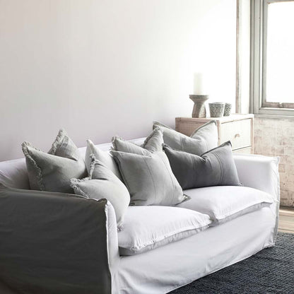 Luca® Boho Linen Cushion - Silver Grey - Eadie Lifestyle