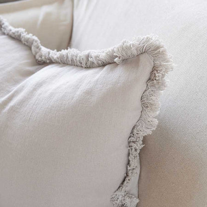 Luca® Boho Linen Cushion - Silver Grey - Eadie Lifestyle