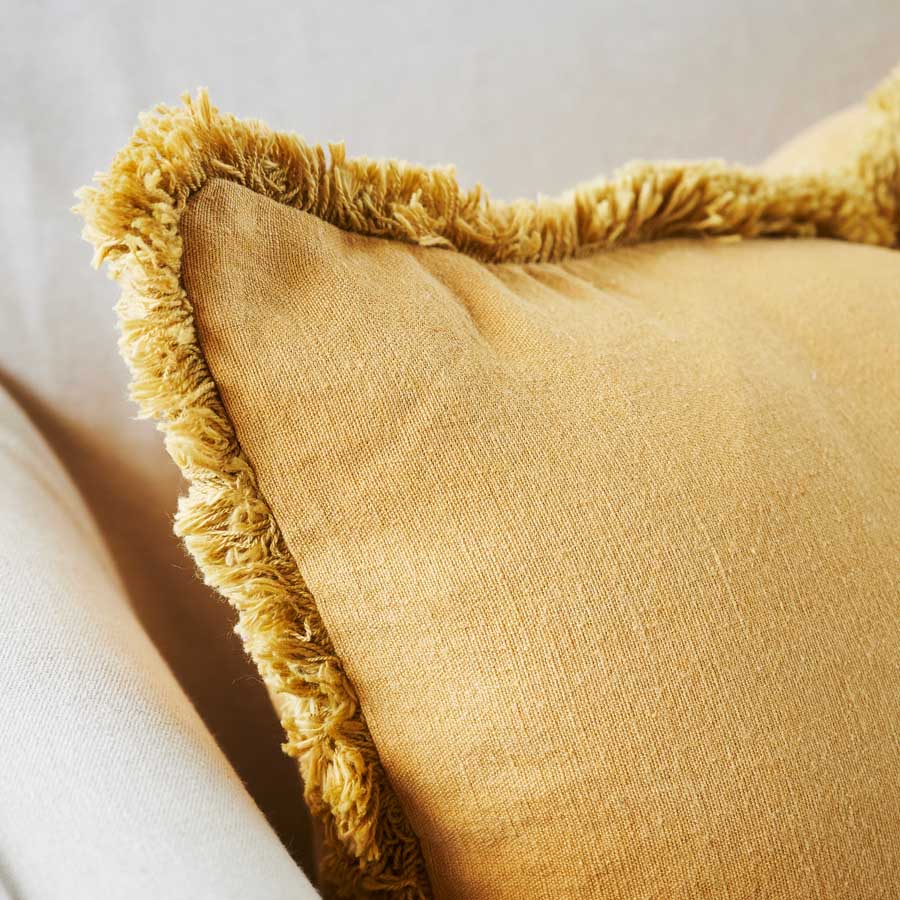 Luca® Boho Linen Cushion - Turmeric - Eadie Lifestyle