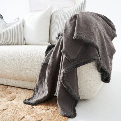 Luca® Boho Throw - Slate - Eadie Lifestyle