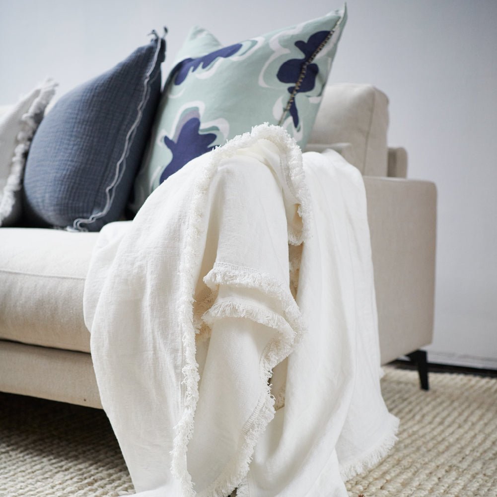 White boho throw blanket outlet