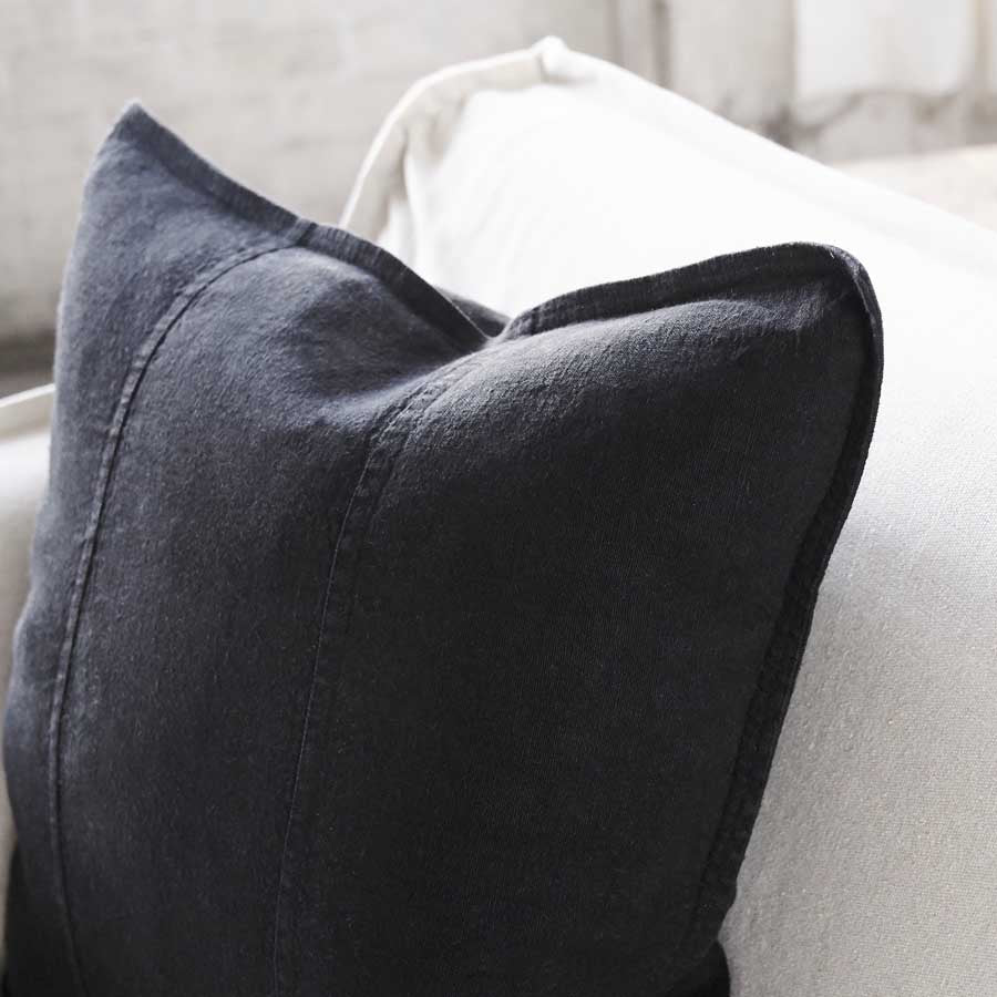 Luca® Linen Cushion - Black - Eadie Lifestyle