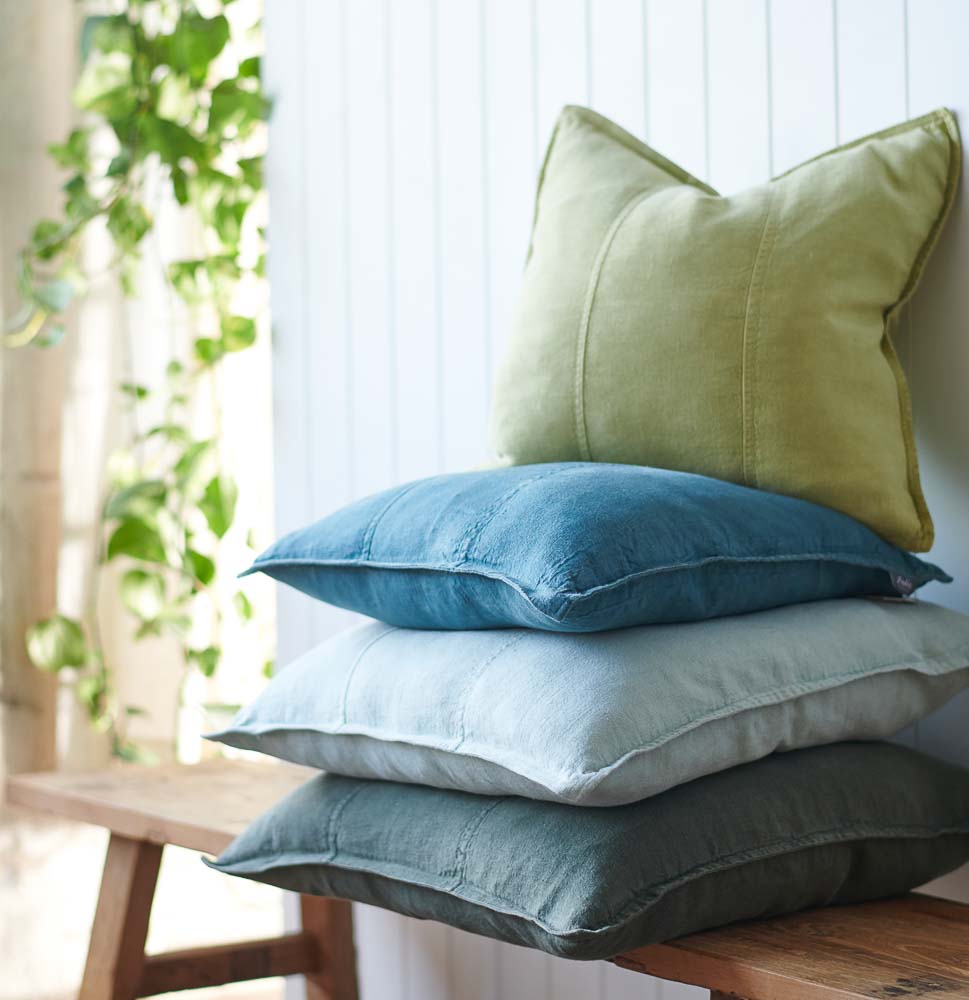 Luca® Linen Cushion - Blue Azure - Eadie Lifestyle