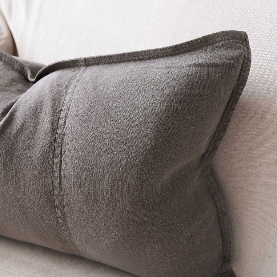 Luca® Linen Cushion - Coal - Eadie Lifestyle